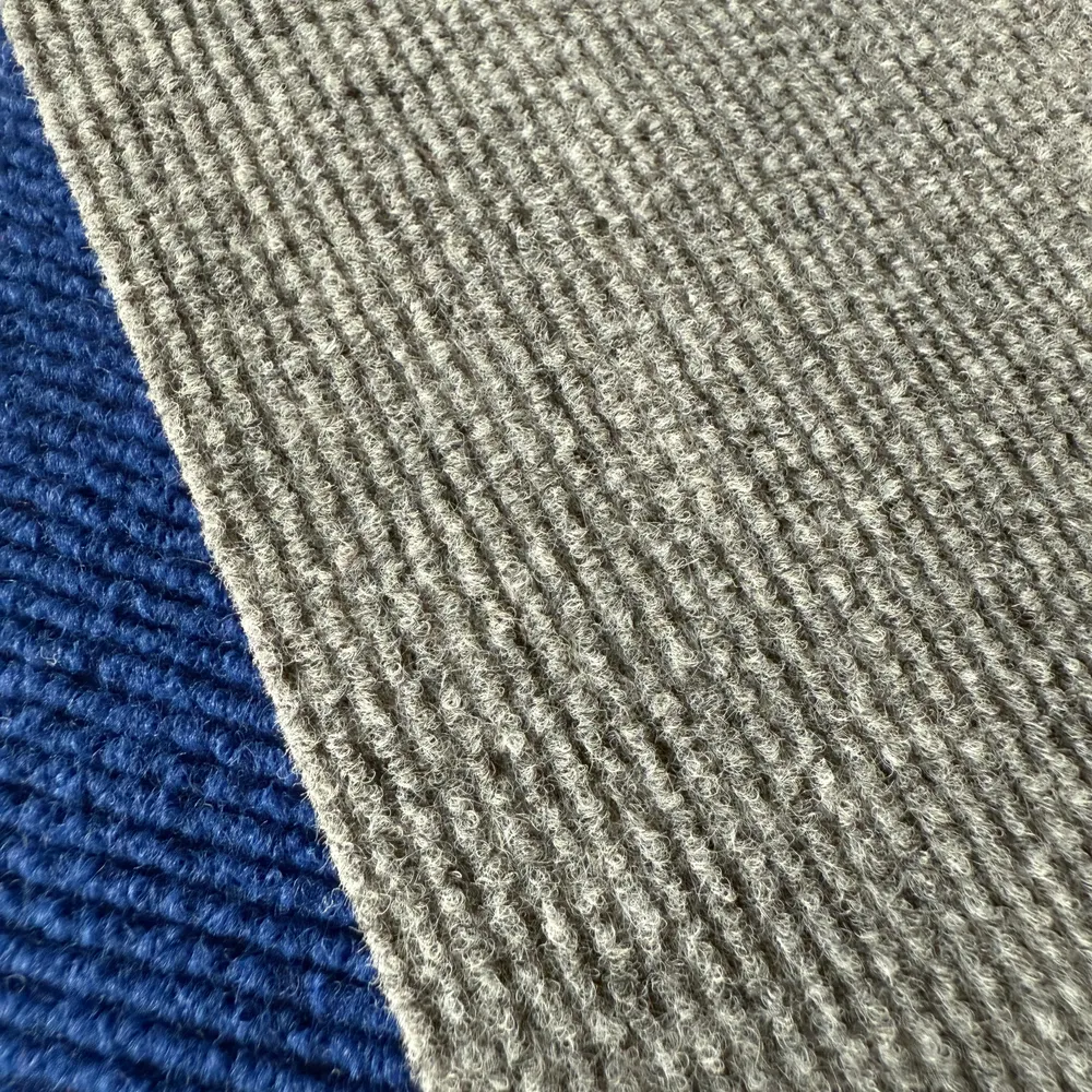 Ribbed Red Polyester Exhibition And Event Carpet