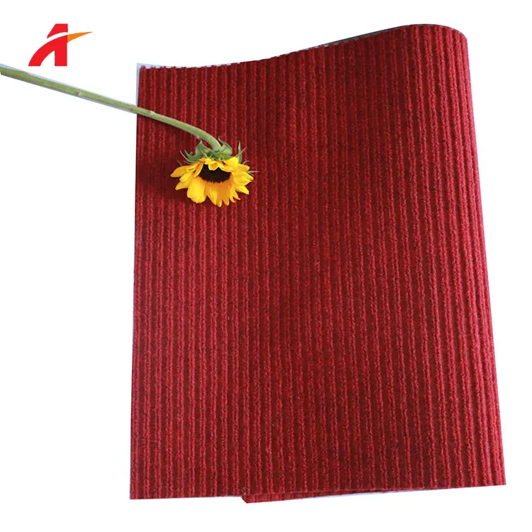Needle-Punched Ribbed Polyester Exhibition And Event Carpet 2-6mm Thick