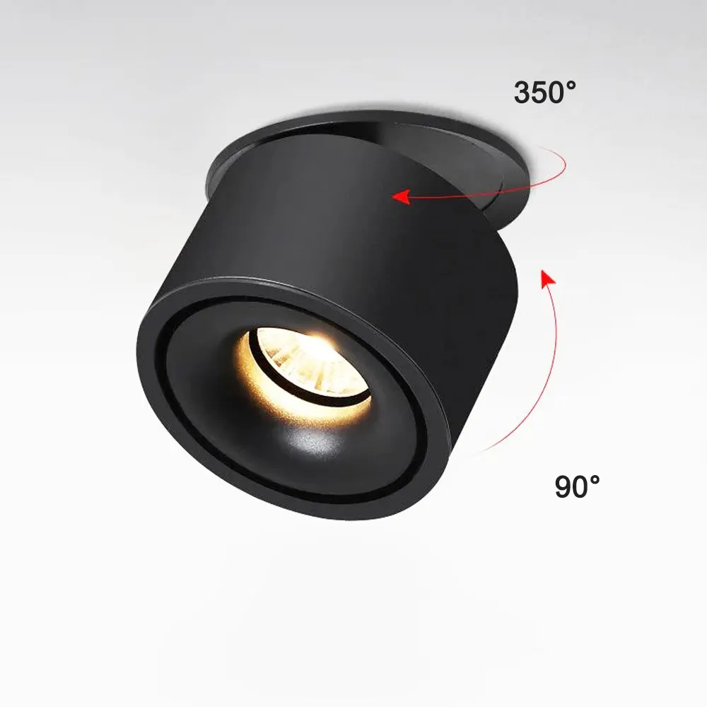 Adjustable Recessed Round LED Downlight 12W IP20