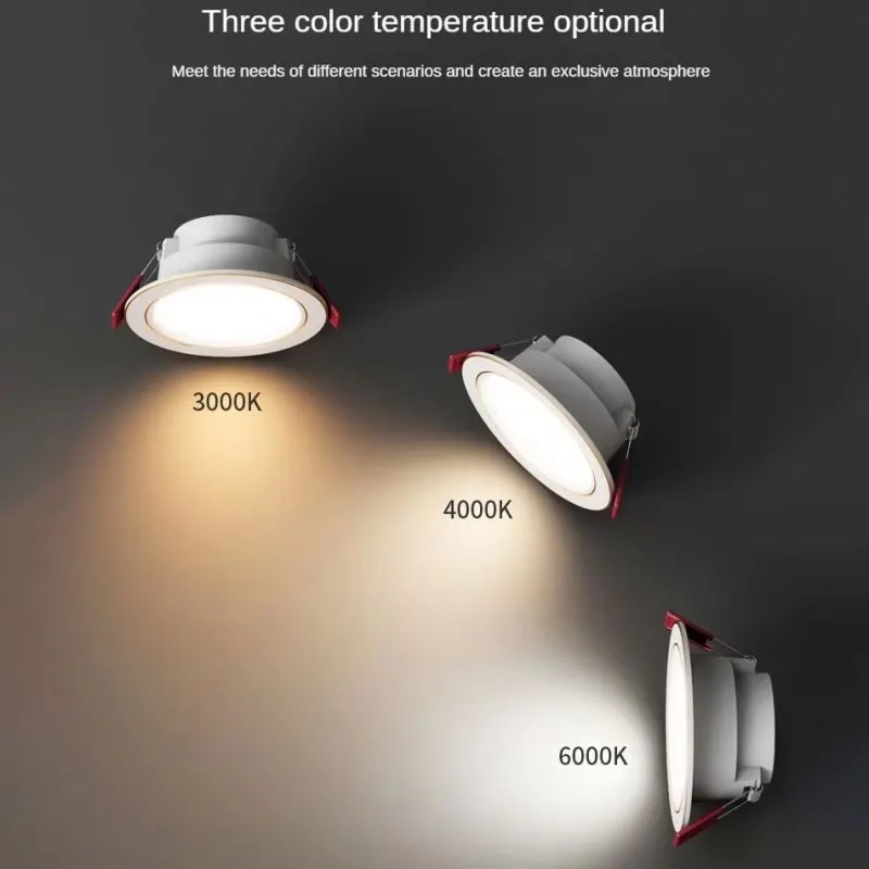 Recessed Aluminum LED Downlight 6/7W For Indoor Lighting