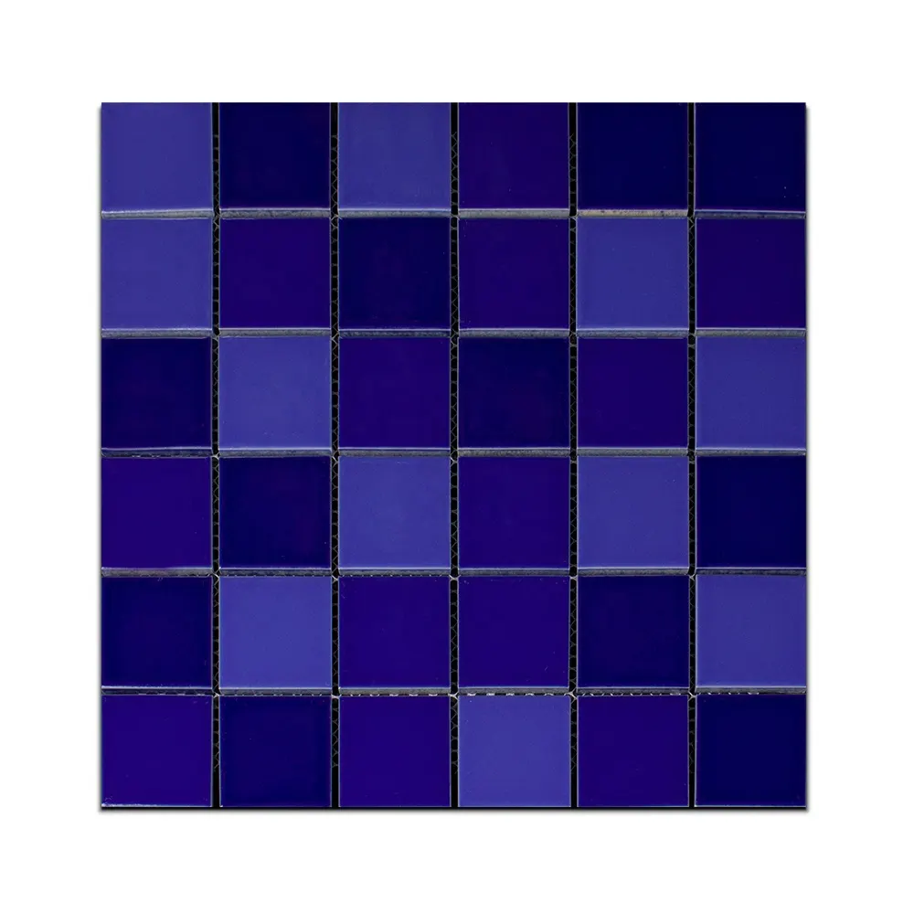 Blue Ceramic Mosaic Tile 48x48