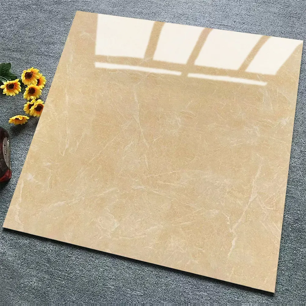 Marble-Look Polished Porcelain Floor Tile 600x600mm