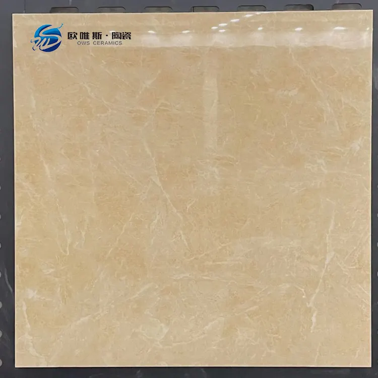 Non-Slip Stone-Look Polished Porcelain Floor Tile 600x600mm