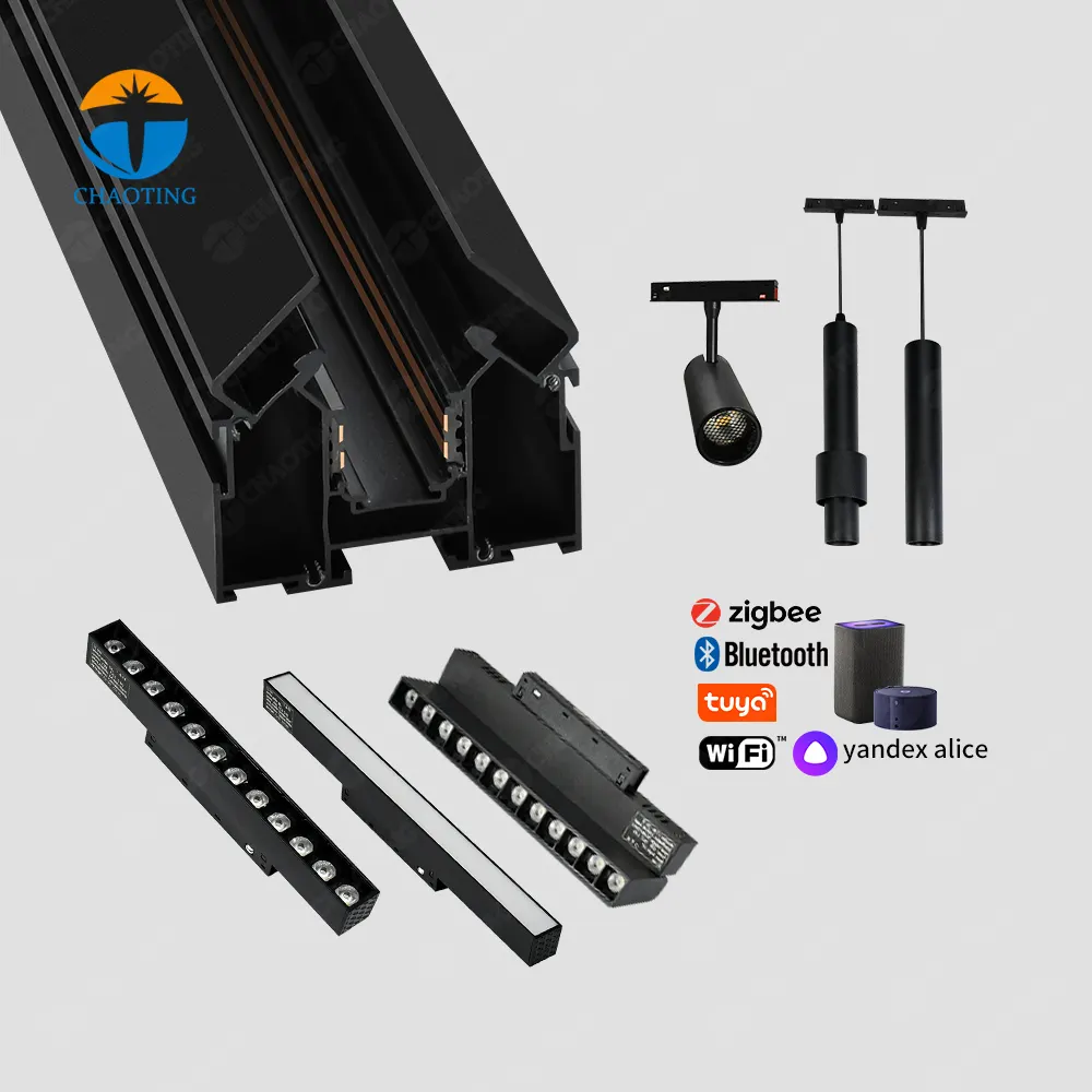 Aluminum Magnetic LED Track Lighting System 6-40W 48V product sample