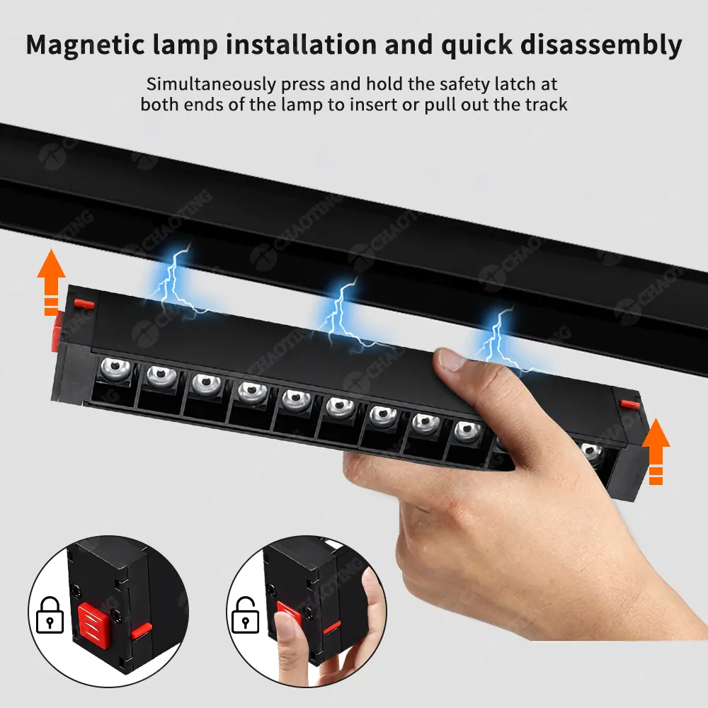 Tuya WiFi Magnetic LED Track Light Sample Display Case 8-30W