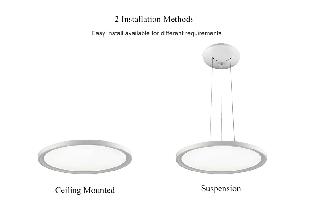Adjustable Dimmable Recessed Round LED Panel Light 24-96W