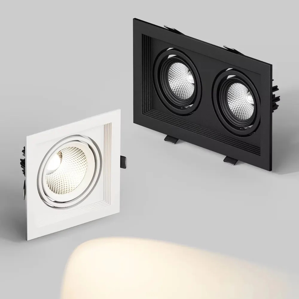 Recessed Square Aluminum LED Downlight 7-36W