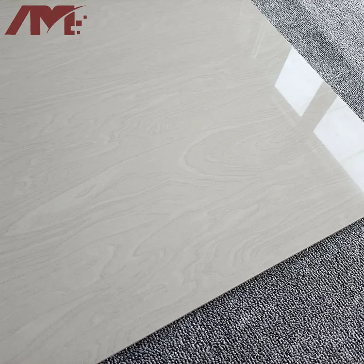 Stone-Look Beige Polished Porcelain Floor Tile 600x600mm