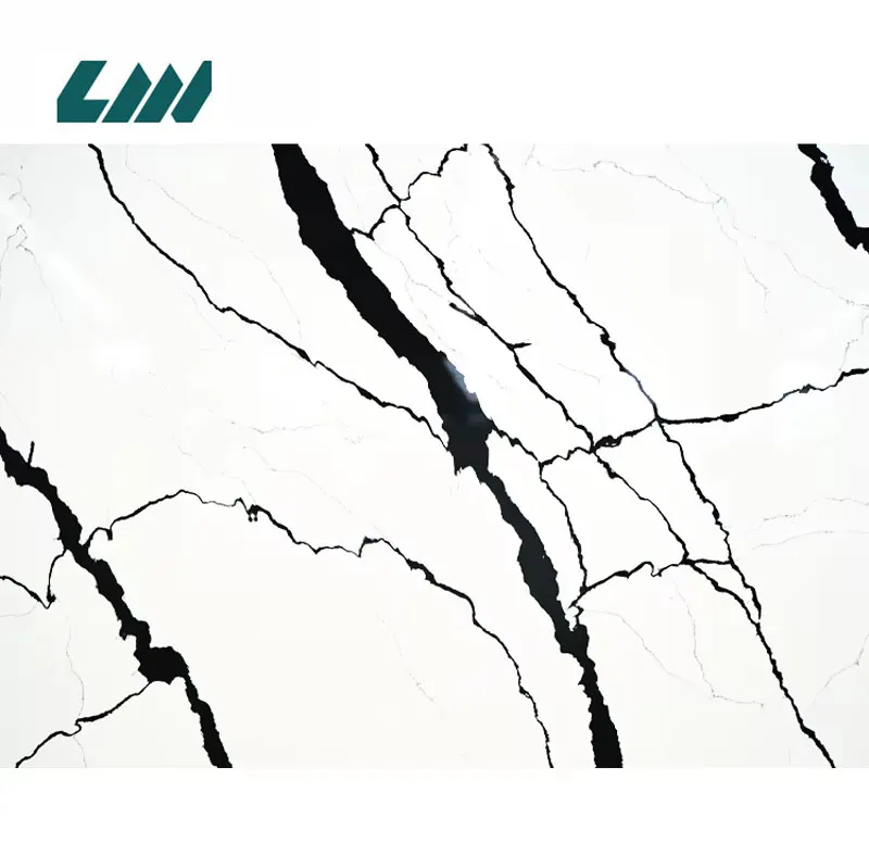 Silica-Free Marble-Look Engineered Quartz Slab 3200x1600mm