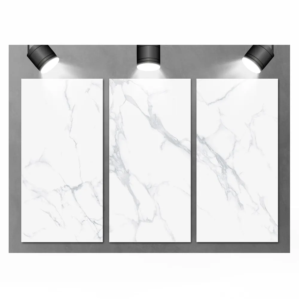 Non-Slip Marble-Look Polished Porcelain Wall And Floor Tile 600x1200mm