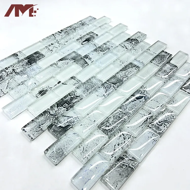 White Glass Mosaic Tile 320x297x5mm