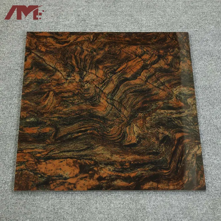 Granite-Look Black/Green Glazed Porcelain Floor Tile 600x600mm
