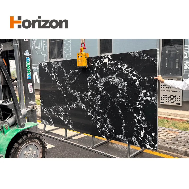 Black Engineered Quartz Slab 3200x1600mm