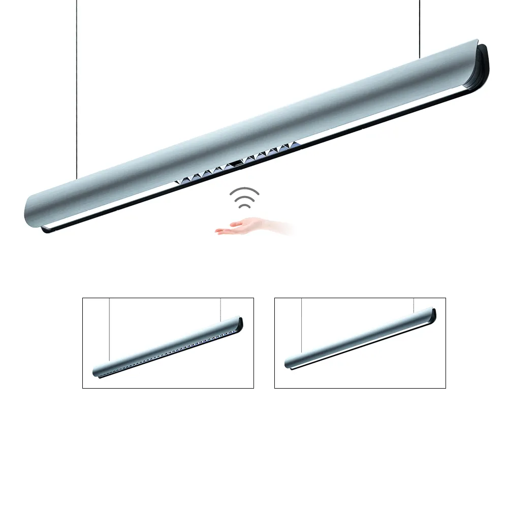 Dimmable Aluminum Linear LED Pendant Light 55x83x1200mm 36/48W product sample