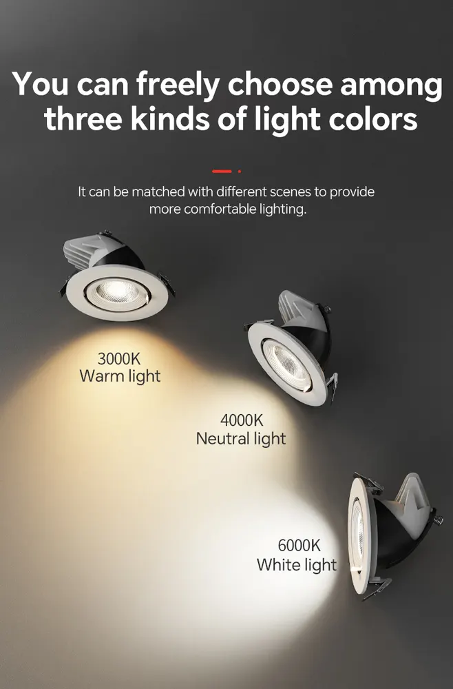 Anti-Glare Rotatable Recessed LED Downlight 7-40W