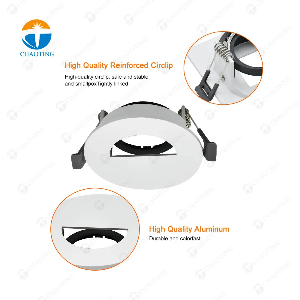 Aluminum Downlight Housing Black/White MR16