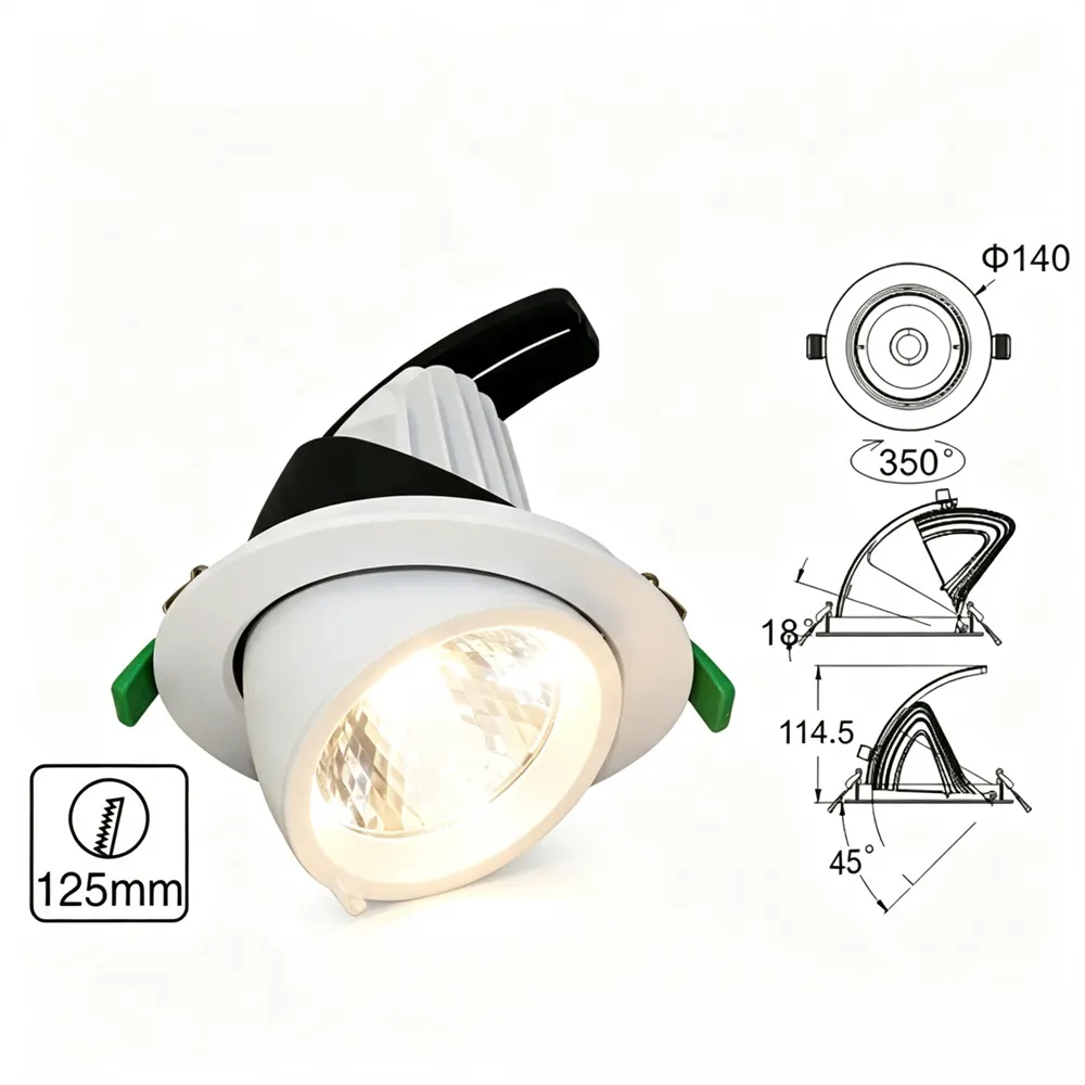 Adjustable Recessed Aluminum LED Downlight