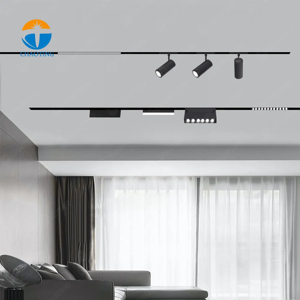 Dimmable Aluminum Magnetic LED Track Lighting System 6-40W 48V product sample