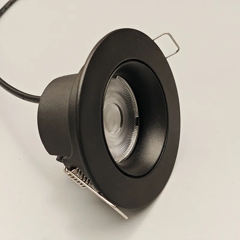 Adjustable Recessed Aluminum LED Downlight Black 5-18W 3CCT Selectable