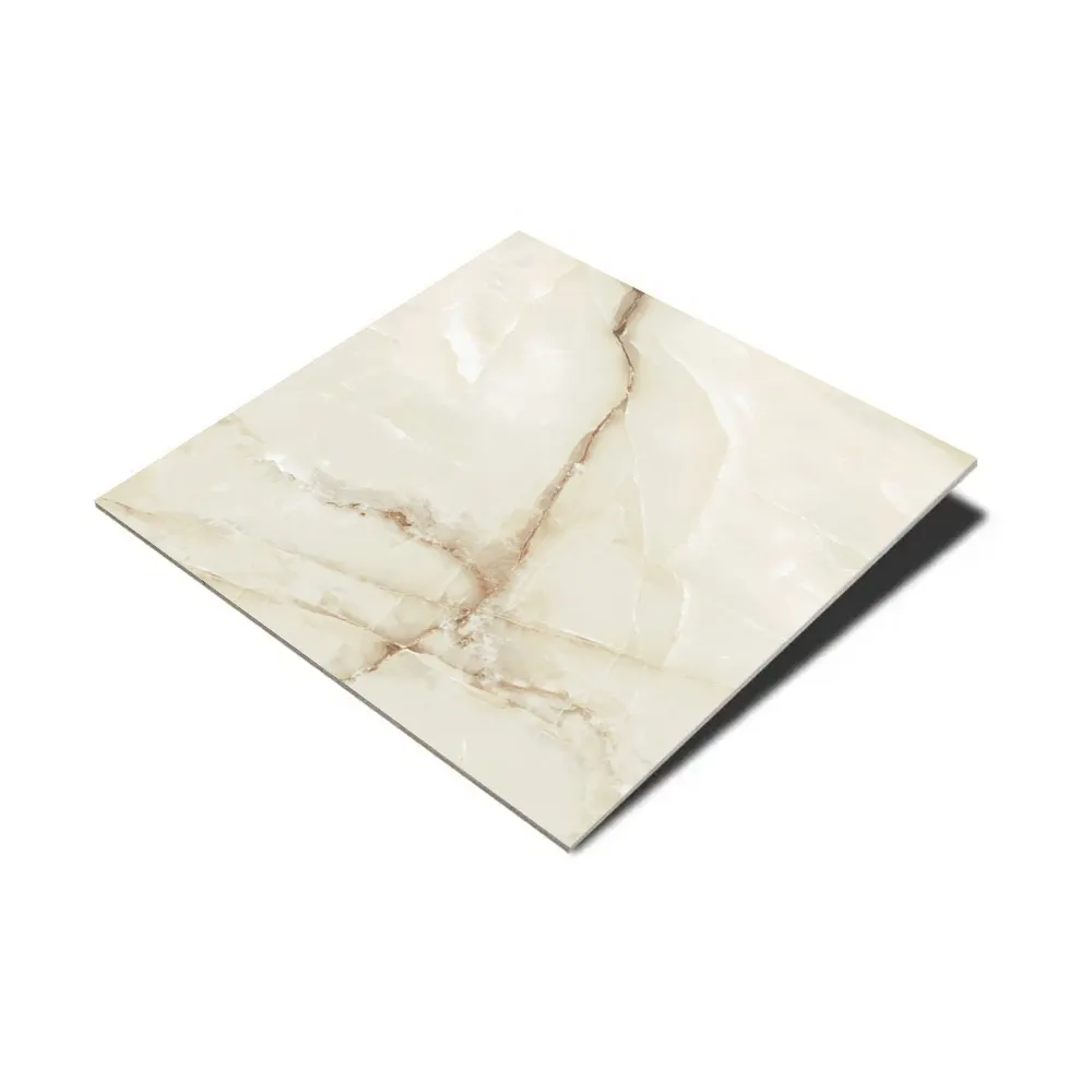 Non-Slip Stone-Look Glossy Porcelain Wall And Floor Tile 600x600mm