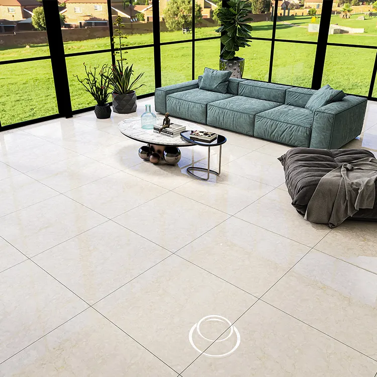 Non-Slip Stone-Look Polished Porcelain Floor Tile 800x800mm