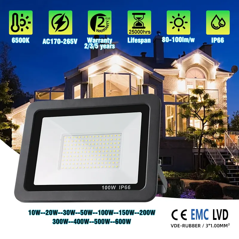 Aluminum LED Floodlight 50-300W 12V IP66