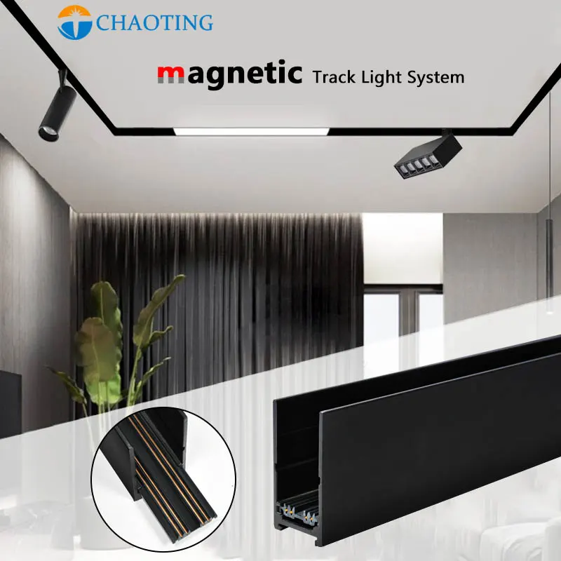 Recessed/Surface-Mounted Magnetic LED Track Spotlight 8-30W 220V for 4-Wire Track product sample