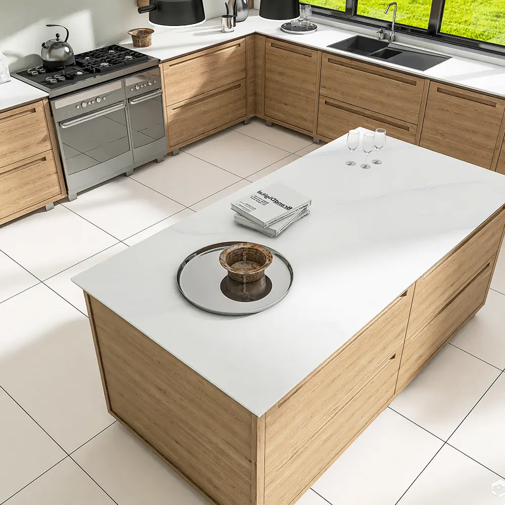 Marble-Look Glazed Ceramic Wall And Floor Tile 1200x2700mm