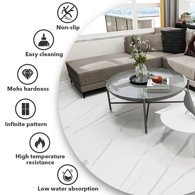 Stone-Look Porcelain Floor Tile 600x600mm
