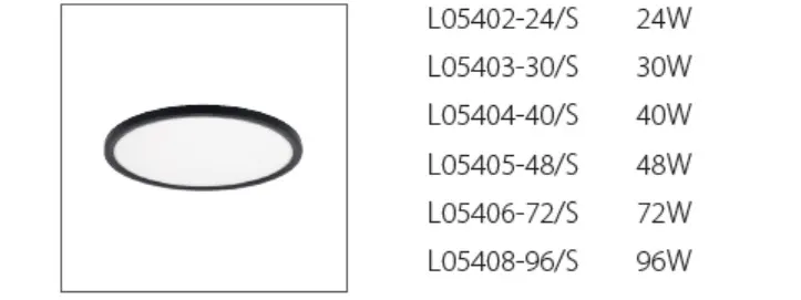Surface-Mounted Round Aluminum LED Panel Light Gold 24-96W
