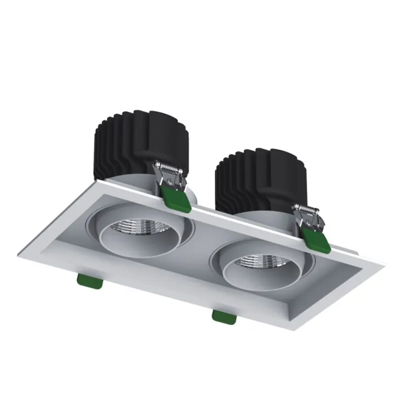 Adjustable Recessed Aluminum LED Grille Spotlight 24-32W
