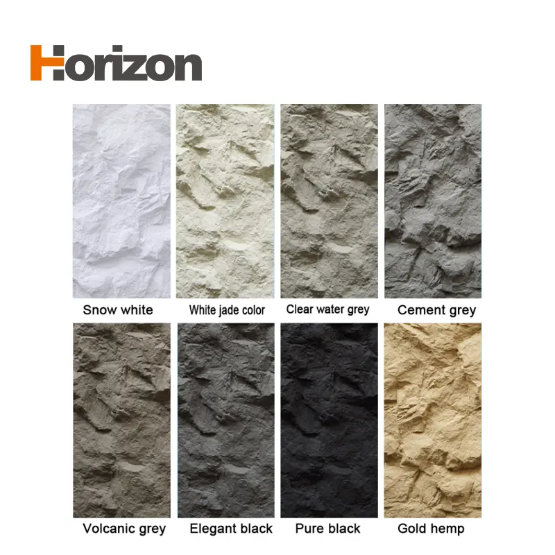 3D-Textured PU Stone-Look Wall Panel For Interior And Exterior Wall Cladding