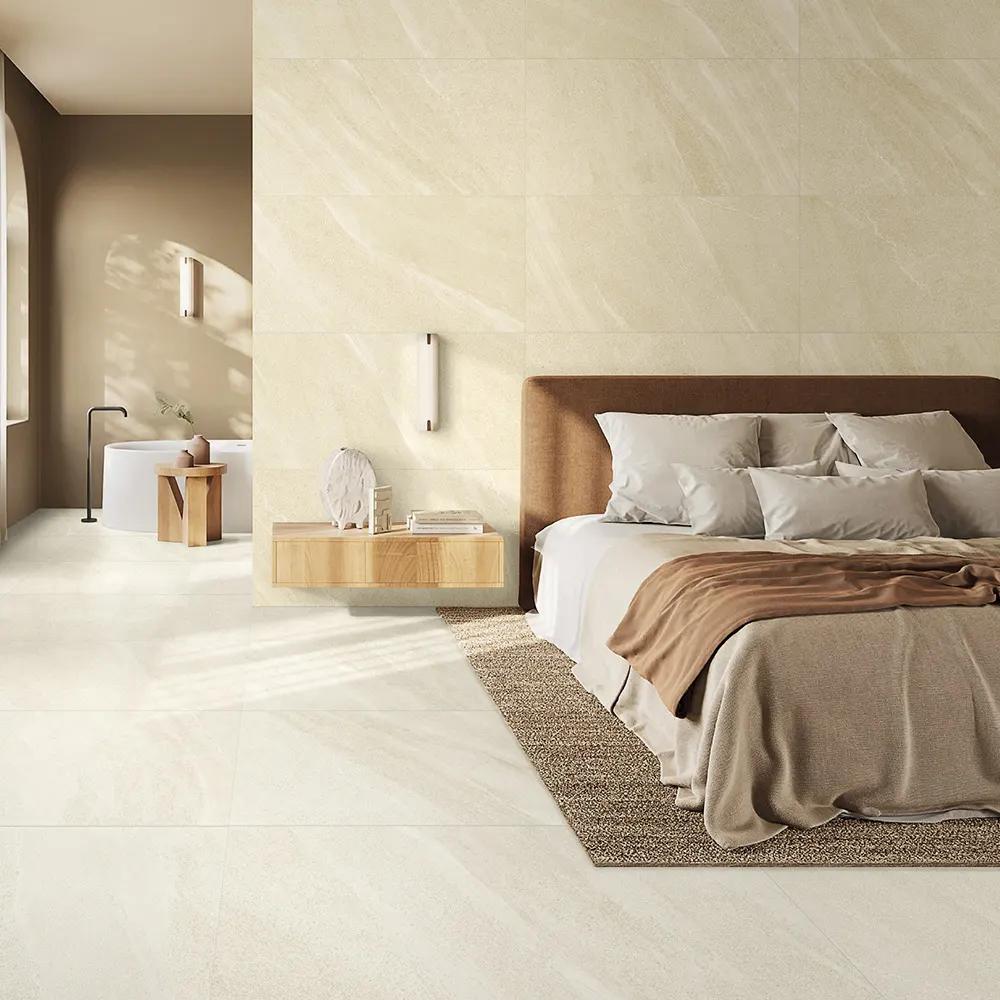 Non-Slip Stone-Look Ceramic Floor Tile 600x1200mm