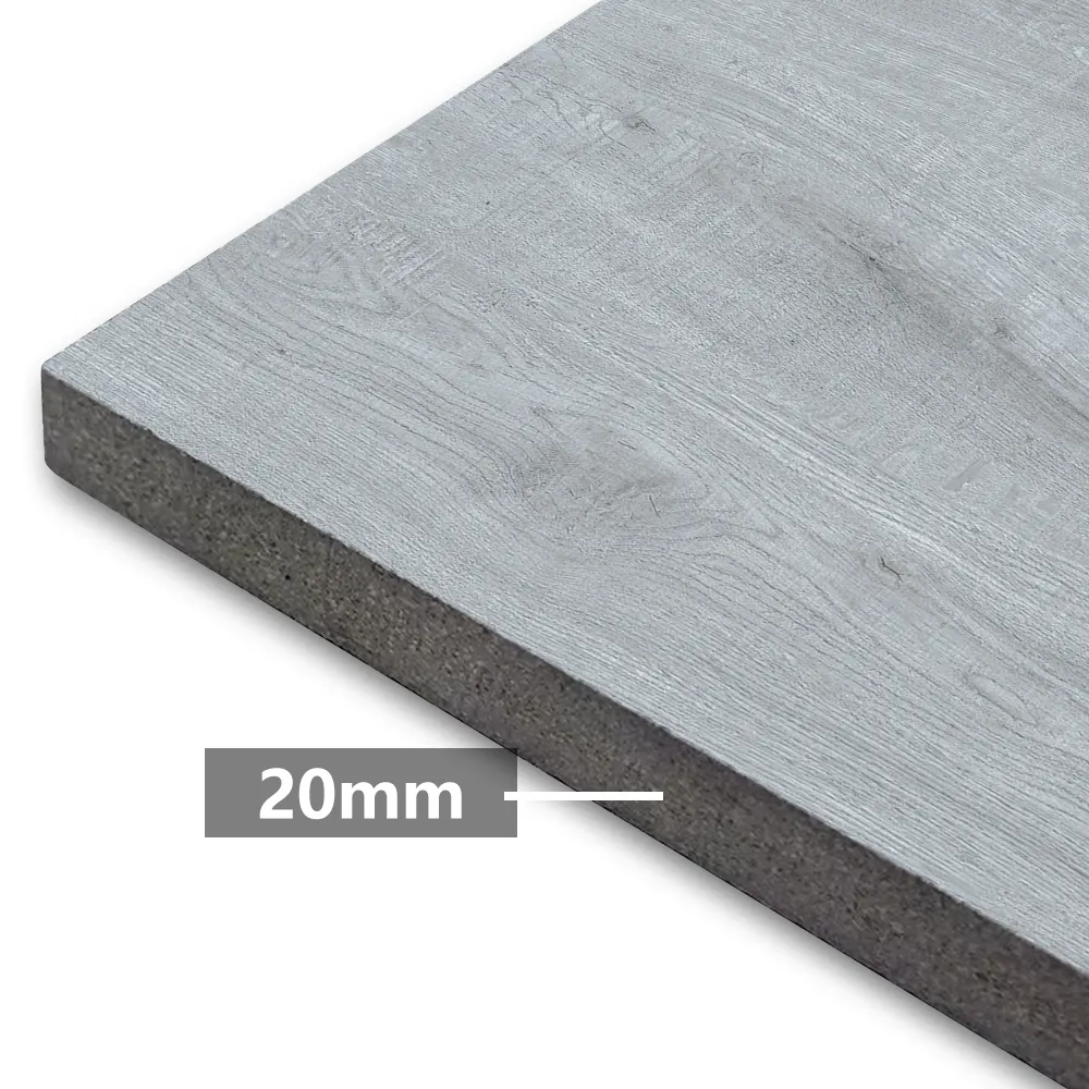 Non-Slip Wood-Look Gray Porcelain Exterior Wall Tile 600x600mm