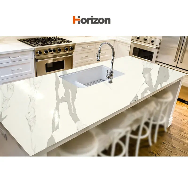 White Engineered Quartz Slab 3200x1600mm